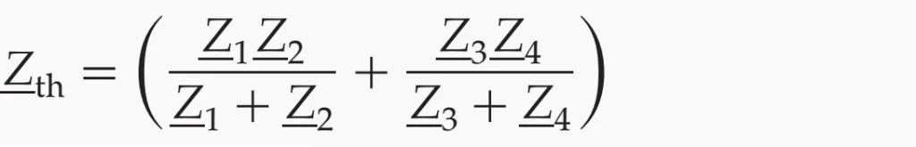 impedance z voltage divider rule formulae