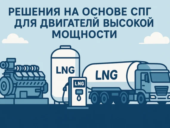 Решения на основе сжиженного природного газа (СПГ) для двигателей высокой мощности