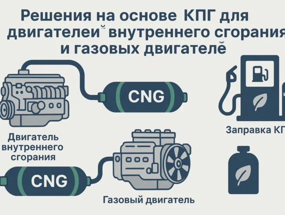 Решения на основе сжатого природного газа (КПГ) для двигателей внутреннего сгорания и газовых двигателей